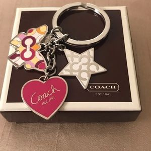NWOT Coach enamel keychain
